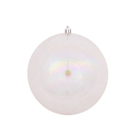 4.75" Clear Iridescent Ball Ornaments 4 Per Bag