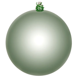 6" Frosty Mint Shiny Ball Ornaments 4-Pack
