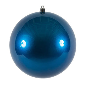 6" Blue Candy Ball Ornaments 4-Pack