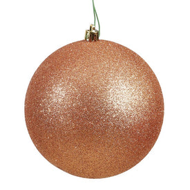 12" Rose Gold Glitter Ball Ornament
