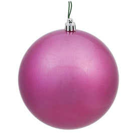 6" Mauve Candy Ball Ornaments 4-Pack