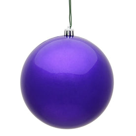 4.75" Purple Candy Ball Ornaments 4-Pack