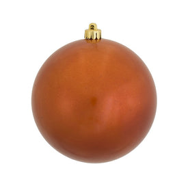 6" Burnished Orange Candy Ball Ornaments 4-Pack
