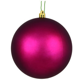 6" Berry Red Matte Ball Ornaments 4-Pack