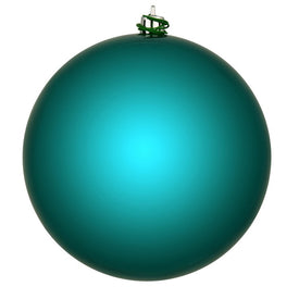 6" Dark Teal Shiny Ball Ornaments 4-Pack