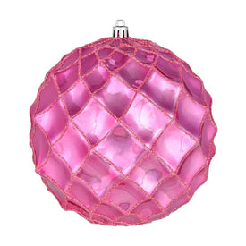 4" Mauve Shiny Form Ball Christmas Ornaments Per Bag