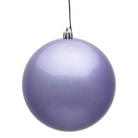 4.75" Lavender Candy Ball Ornaments 4-Pack