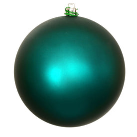 6" Dark Teal Matte Ball Ornaments 4-Pack