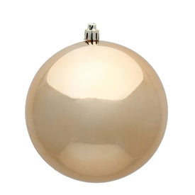 6" Cafe Latte Shiny Ball Ornaments 4-Pack