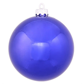 6" Cobalt Shiny Ball Ornaments 4-Pack