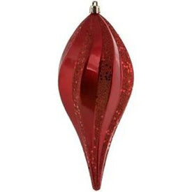8" Red Candy Swirl Drop Christmas Ornaments 3 Per Bag