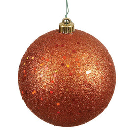 12" Burnished Orange Sequin Ball Christmas Ornament 1 Per Bag