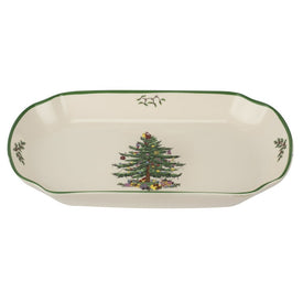Spode Christmas Tree Rectangular Scalloped Tray