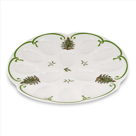 Spode Christmas Tree Devilled Egg Dish