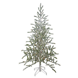 5' Pre-Lit Medium Flocked Alpine Twig Artificial Christmas Tree - Warm White Lights