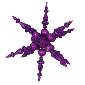30" Three-Finish Purple Snowflake Shatterproof Christmas Radical 3D Ornament