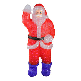 3.75' Red and Blue Lighted Commercial Grade Santa Claus Outdoor Christmas Decor