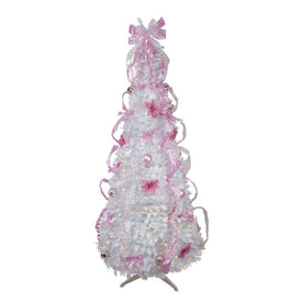 6' Pre-Lit Pencil Pine Pop-Up Artificial Christmas Tree - Clear Lights