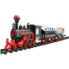 13-Piece 9.25" Battery-Operated Lighted and Animated Christmas Express Train Set with Sound