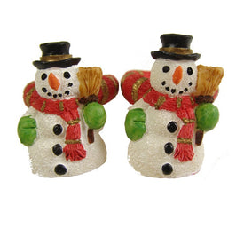 1.25" White and Orange Friendly Snowman Christmas Taper Candle Rings Club Pack of 288