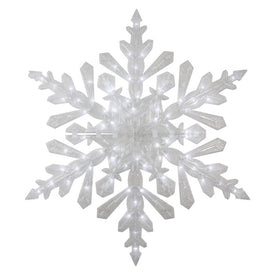 47" LED Lighted Twinkling Cool White Snowflake Christmas Outdoor Decoration