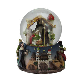5.75" Nativity Manger Scene Religious Christmas Musical Water Snow Globe