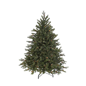 4.5' Pre-Lit Full Hunter Fir Artificial Christmas Tree - Clear Lights