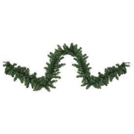 9' x 10" Pre-Lit Battery-Operated LED Canadian Pine Artificial Christmas Garland - Multi Lights