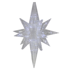19" White Twinkling 3D Bethlehem Star LED Lighted Hanging Christmas Decoration