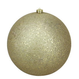 10" Holographic Glitter Gold Shatterproof Commercial Christmas Ball Ornament