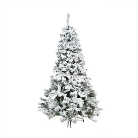 9' Medium Heavily Flocked Pine Artificial Christmas Tree - Unlit