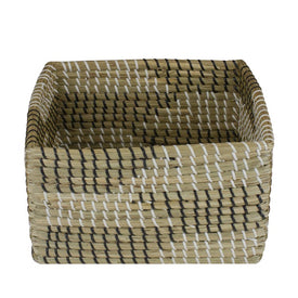 12.5" Brown Woven Accent Christmas Seagrass Basket