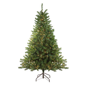 8' Pre-Lit Medium Canadian Pine Artificial Christmas Tree - Clear Lights