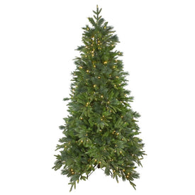 7.5' Pre-Lit Full Mixed Colorado Pine Artificial Christmas Tree - Warm Clear LED Lights