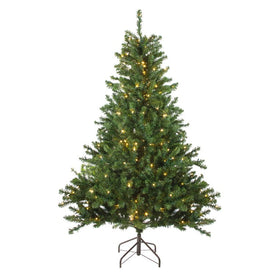 8' Pre-Lit Medium Canadian Pine Artificial Christmas Tree - Candlelight LED Lights
