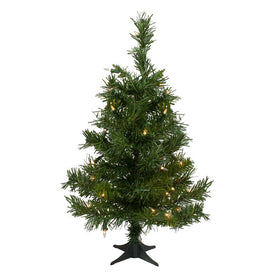 2' Pre-Lit Medium Royal Pine Artificial Christmas Tree - Clear Lights
