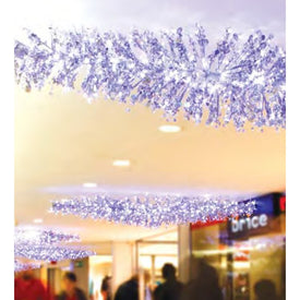 9' LED Lighted Silver Manhattan Lightspray Commercial Display Decoration