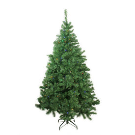 6' Pre-Lit LED Medium Mixed Classic Pine Artificial Christmas Tree - Multi Lights