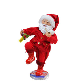 12" Santa Claus Standing on Pepsi-Cola Bottle Cap Christmas Figurine