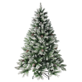 7' Flocked Angel Pine Artificial Christmas Tree - Unlit