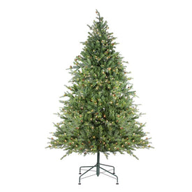 9' Pre-Lit Full Hunter Fir Artificial Christmas Tree - Clear Lights