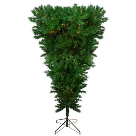 9' Pre-lit Sugar Pine Artificial Upside Down Christmas Tree - Clear LED Lights