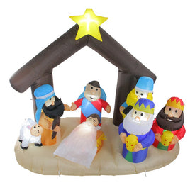 5.5' Inflatable Nativity Scene Lighted Christmas Outdoor Decoration