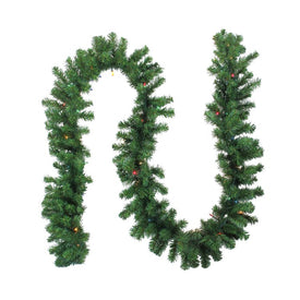 9' x 10" Pre-Lit Oak Creek Pine Artificial Christmas Garland - Multi Lights