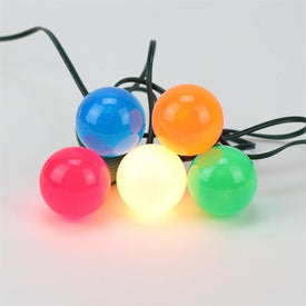 20-Count Multi-Color Opaque G50 Globe Christmas Lights 19' Green Wire
