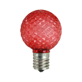 Faceted LED G40 Red Christmas Replacement Bulbs Pack of 25