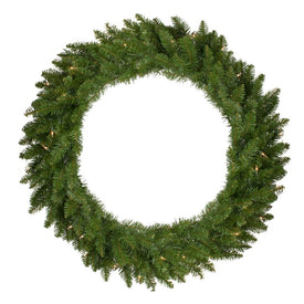 36" Pre-Lit Eastern Pine Artificial Christmas Wreath with Clear Lights