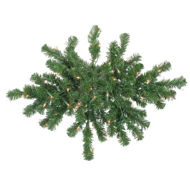 28" Pre-Lit Windsor Pine Artificial Christmas Swag with Clear Lights
