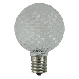 Faceted LED G50 Clear Christmas Replacement Bulbs Pack of 25