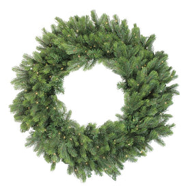 30" Pre-Lit LED Oregon Noble Fir Artificial Christmas Wreath with Warm White Lights